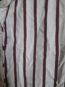 White Striped Formal Shirt