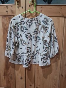 Feather Print Blouse