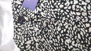 Black Zebra Printed Dress For Women