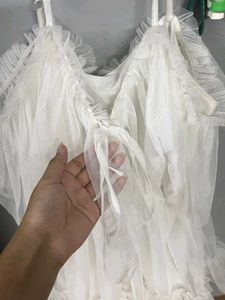 White Off-Shoulder Mini Dress.