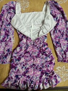 Berrylush Floral Mini Bodycon Dress