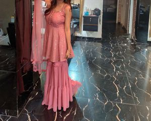 Pink Embroidered Kurta Set