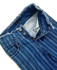 Striped Denim Jeans