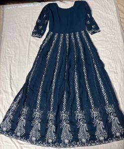 SALE GREEN CHINKANKARI ANARKALI