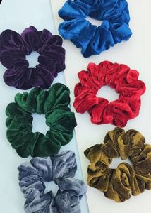 Velvet Scrunchies - (Pack Of 6) Large Size