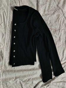 Black Knitted Cardigan