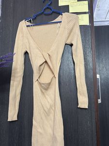 Ribbed Knit Mini Dress
