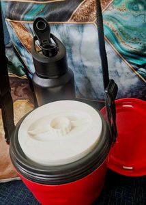 Microwave safe Lunch Box + Stainless steel Bottle