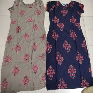 5 Piece Combo Floral Print Kurti Set