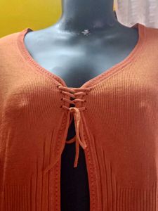 Rust Colored Cardigan top weather