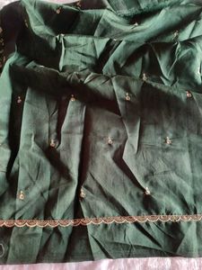Green Bandhani Saree
