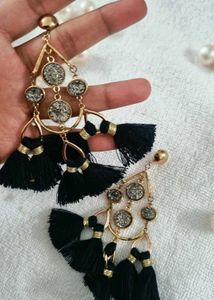 Black Tassel Earring