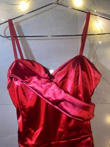 Red Bodycon Velvet Dress