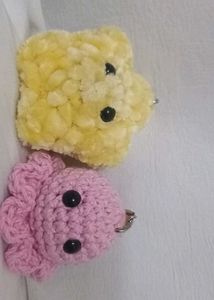 Crochet Octopus &amp; star Keychains