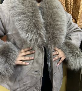 Fur Collar Grey Coat