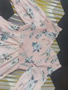 Floral Print Smocked Dress