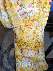 Floral Embroidered Tunic Top&amp; Bottom.One Time Used