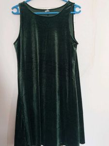Green Velvet Dress