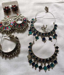 Oxidised Earrings Combo