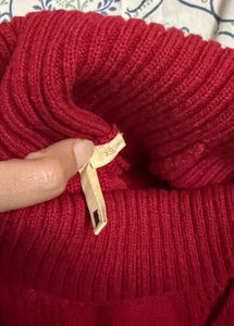 Red Turtleneck Sweater