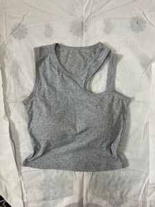 Gray Sleeveless Top