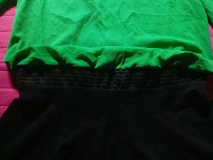 H-Z-H-S Fashion:Vintage Green &amp; Black Dress