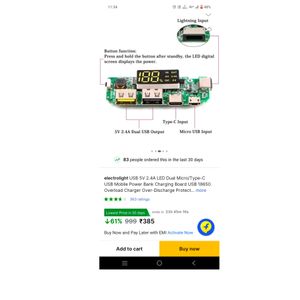 Fast Charging Powerbank Module With Display.