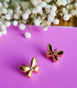 18k Gold Plated Butterfly Stud Earrings