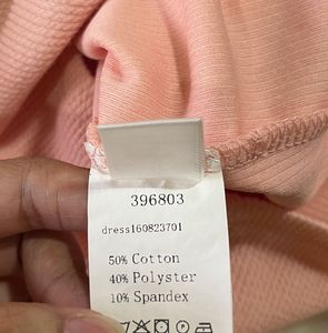 Pinkish Peach Flared Sleeve Dress