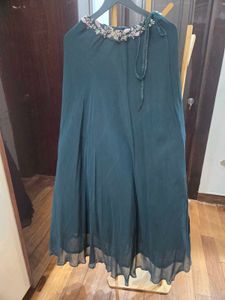 Embroidered skirt crop top &amp; Shrug