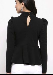 KASSUALY BLACK PEPLUM TOP
