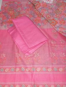 Floral Pink Unstitched Suit