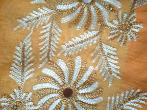 Beautiful Embroidered Saree With Blouse