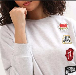 Stylish Patchwork Graphic Sweatshirt-Brand New