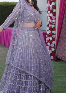 Customized  Lavender  Lehenga Choli Set