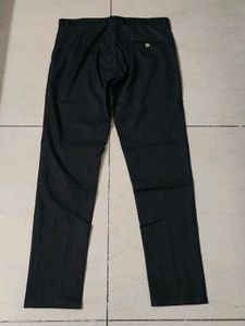 Mr. button Black Straight Leg Trousers