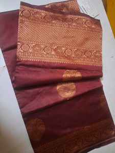 Maroon & Gold Saree
