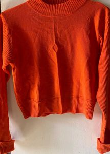 Vibrant Orange Long Sleeve Top