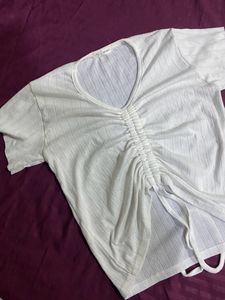 white ribbon top
