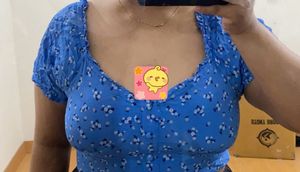 Blue Women Crop Top