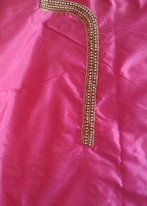 Pink Aari Work Bluose