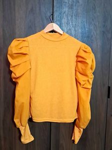 Yellow Puff Sleeve Top
