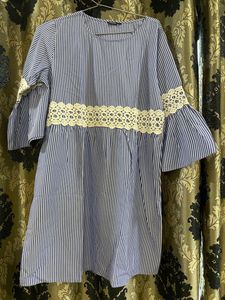 Sky blue tunic dress