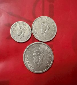1/4th Re 1/2 Rupee 1rupee Set Of 3 Coins