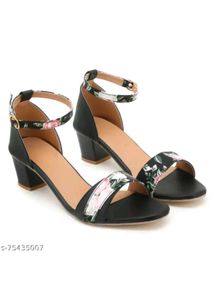 Floral Ankle Strap Heels