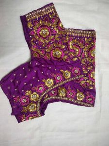 Purple Heavy Maggam Blouse