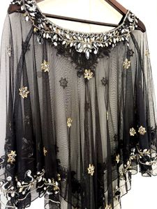 Elegant Embellished Poncho Top