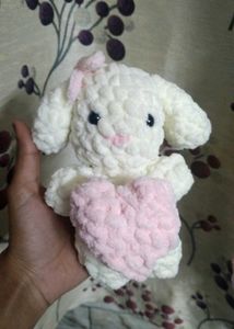 Adorable Plush Bunny with Heart