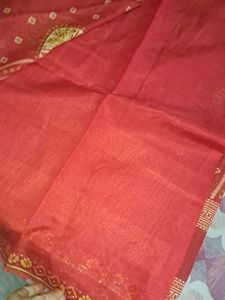 Bandhani. Red Saree with Blouse