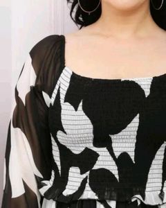 Abstract Print Maxi Dress